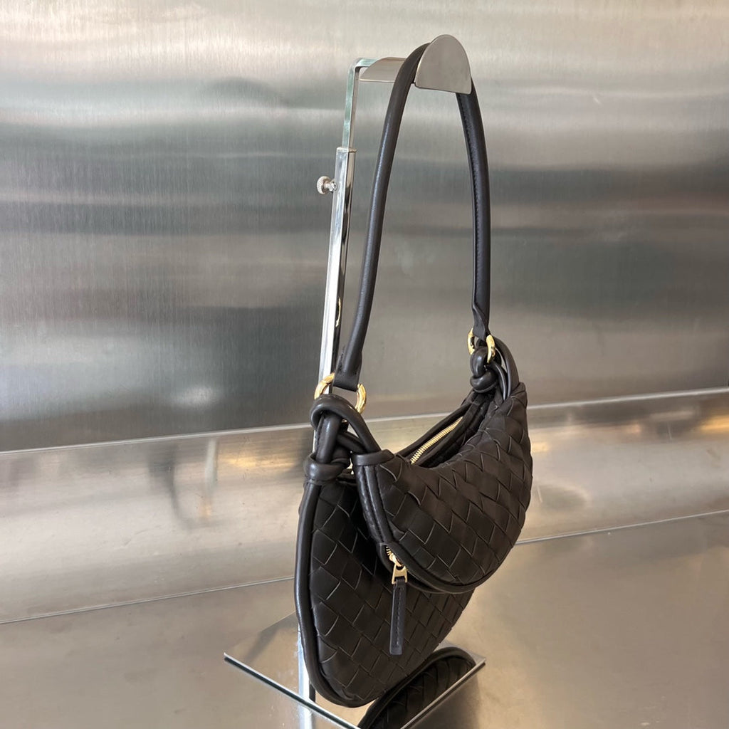 BOTTEGA VENETA MEDIUM GEMELLI 36 CHOCOLATE LAMBSKIN