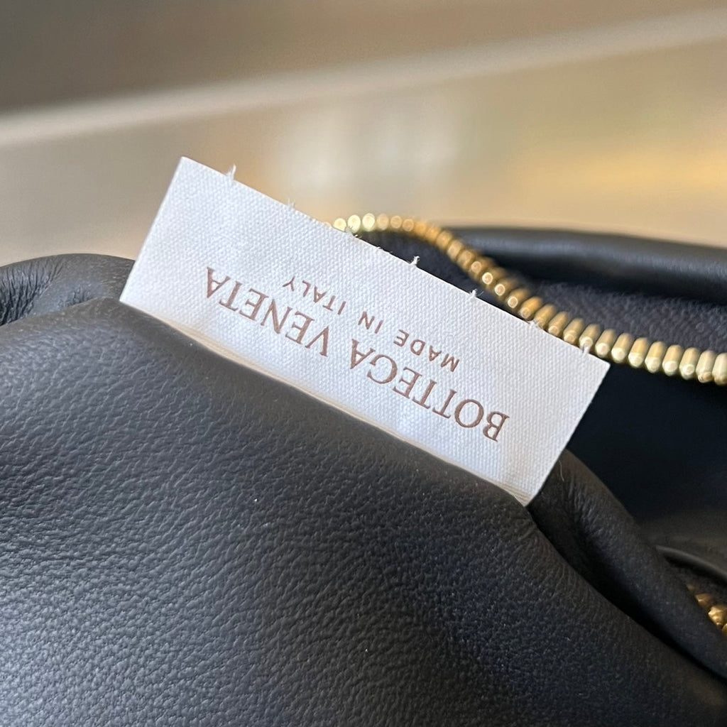BOTTEGA VENETA MEDIUM GEMELLI 36 BLACK LAMBSKIN