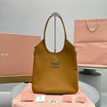 MIU MIU HOBO 40 TOTE IN GOLDENROD YELLOW CALFSKIN