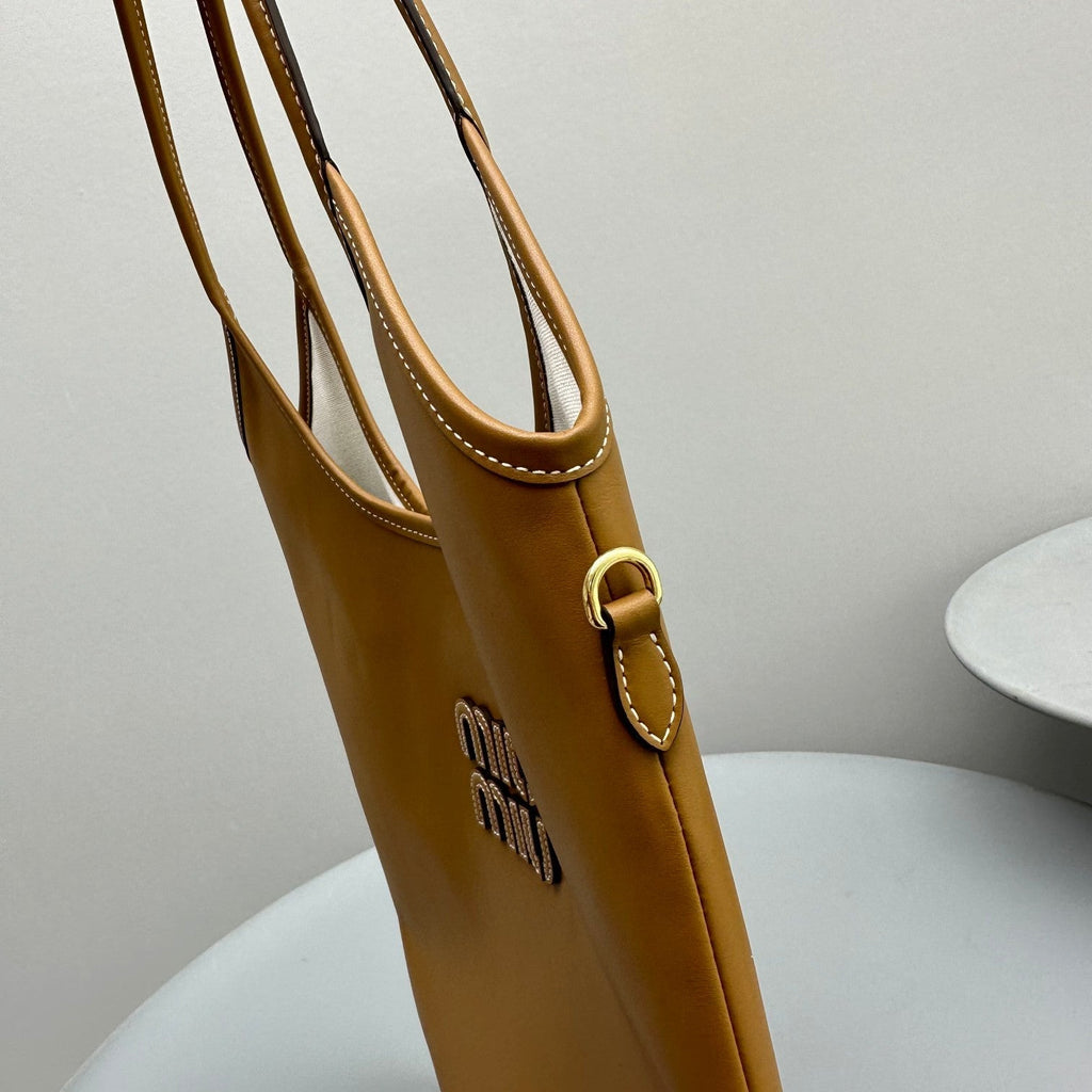 MIU MIU HOBO 40 TOTE IN GOLDENROD YELLOW CALFSKIN