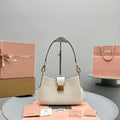 MIU MIU HOBO 28 CITY SHOUDER BAG IN WHITE CALFSKIN