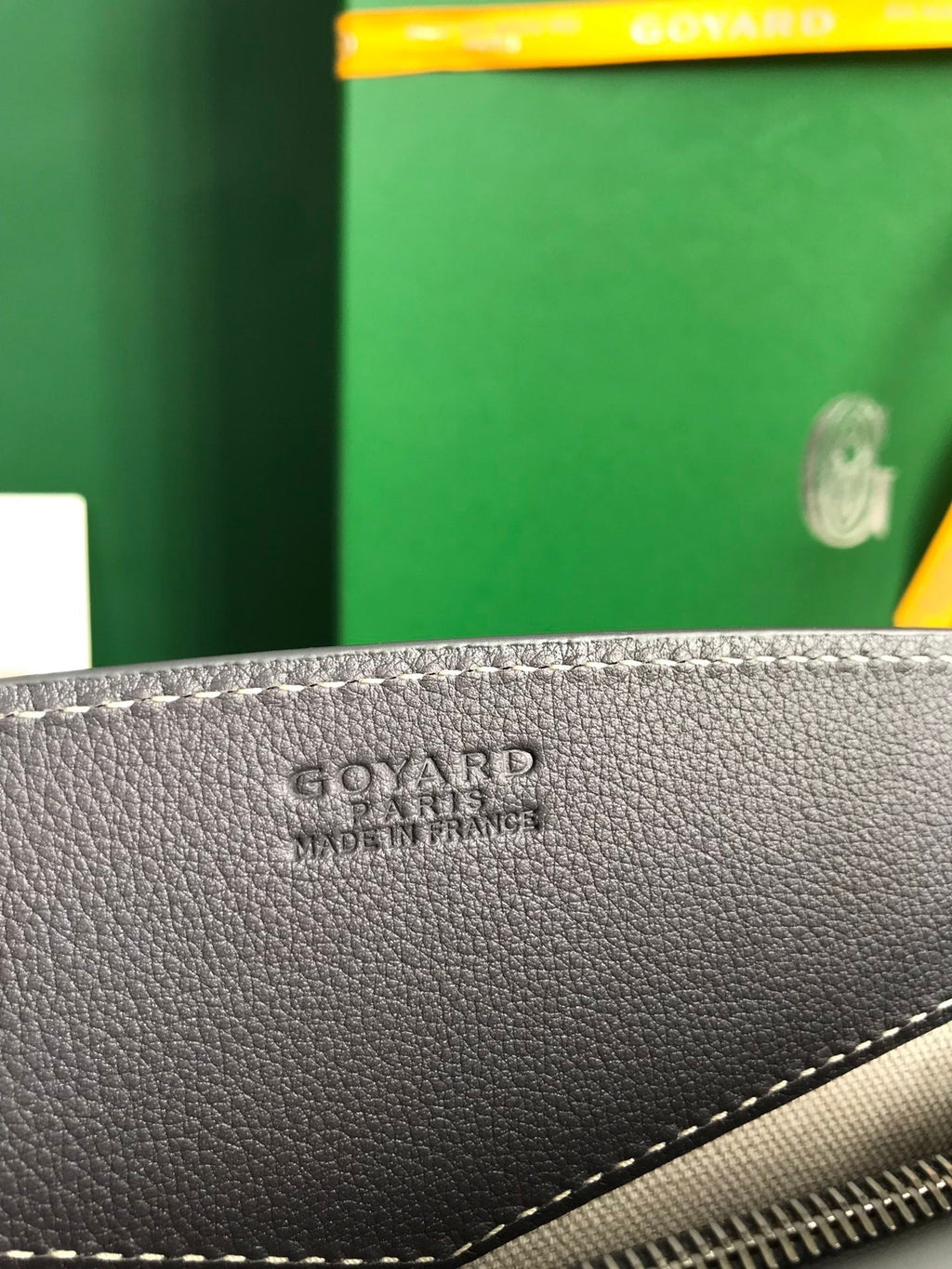 GOYARD ROUETTE STRUCTURÉ MINI BAG 21 IN GREY BLACK GOYARDINE CANVAS AND CALFSKIN