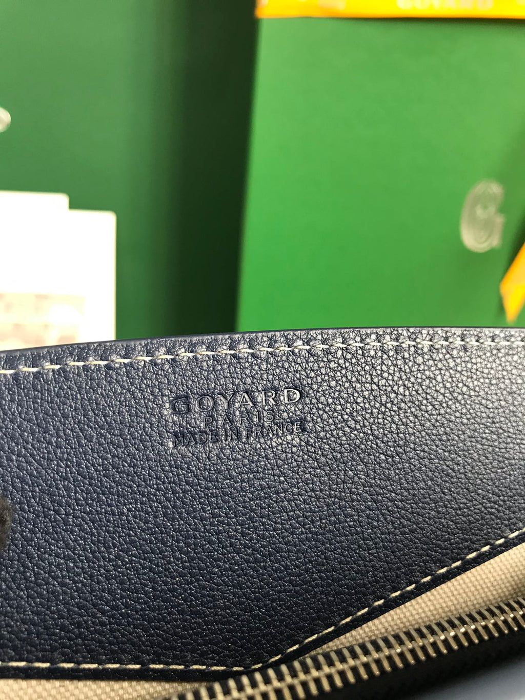 GOYARD ROUETTE STRUCTURÉ MINI BAG 21 IN NAVY BLUE GOYARDINE CANVAS AND CALFSKIN