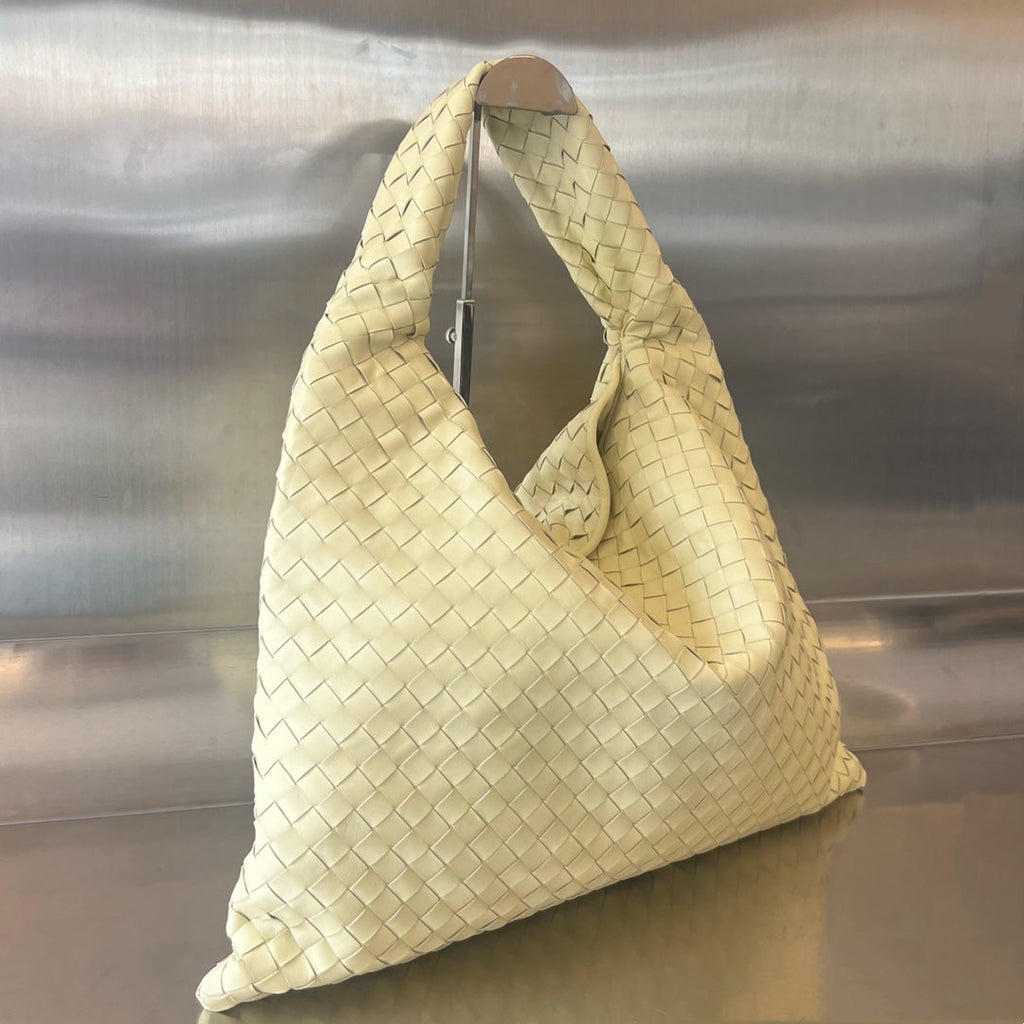 BOTTEGA VENETA LARGE HOP 54 IN DARK CREAM LAMBSKIN