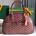 GOYARD SAINT JEANNE BAG 35 IN CANNON PINK GOYARDINE CANVAS AND CALFSKIN