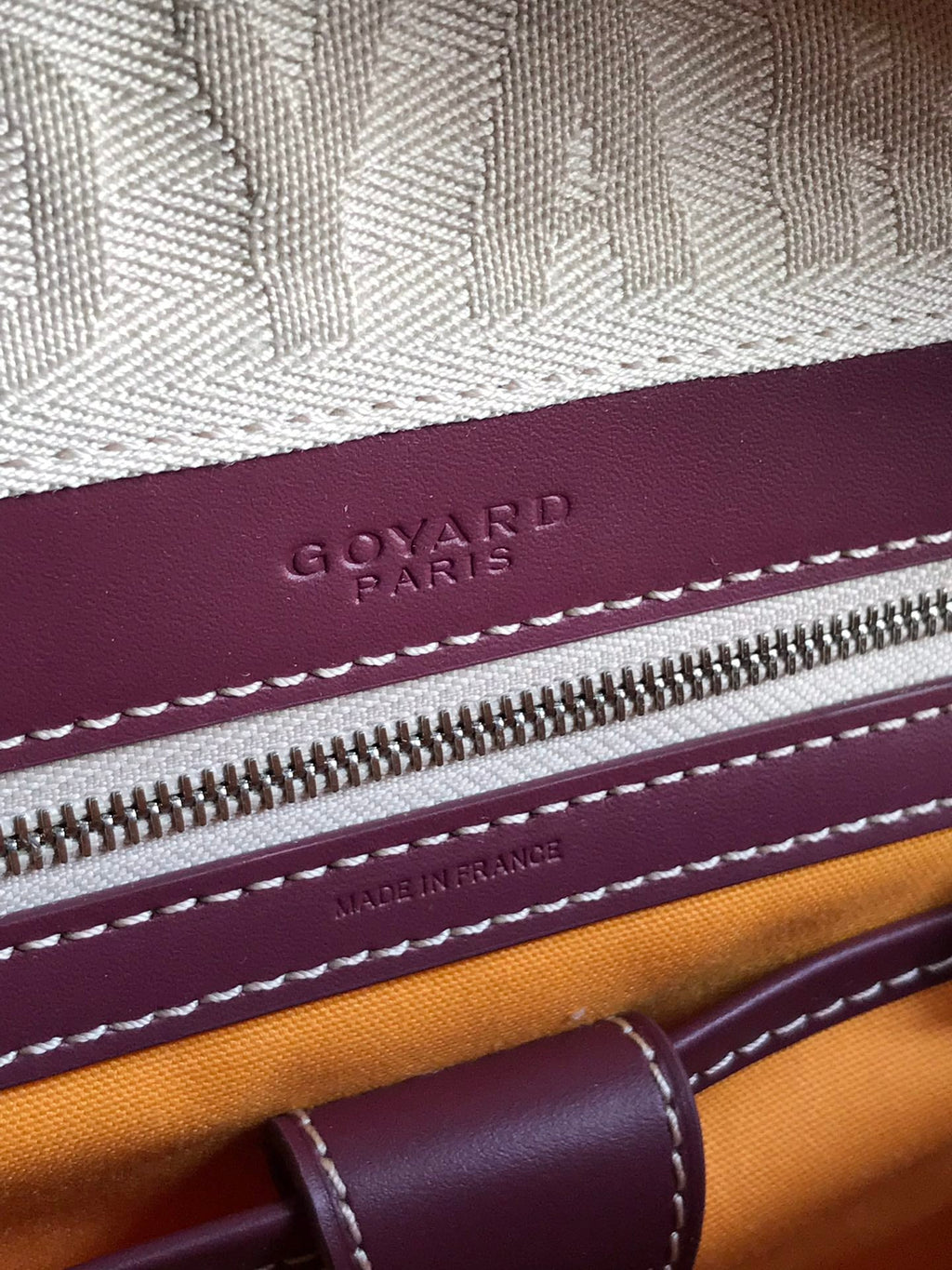 GOYARD SAINT JEANNE BAG 35 IN CANNON PINK GOYARDINE CANVAS AND CALFSKIN