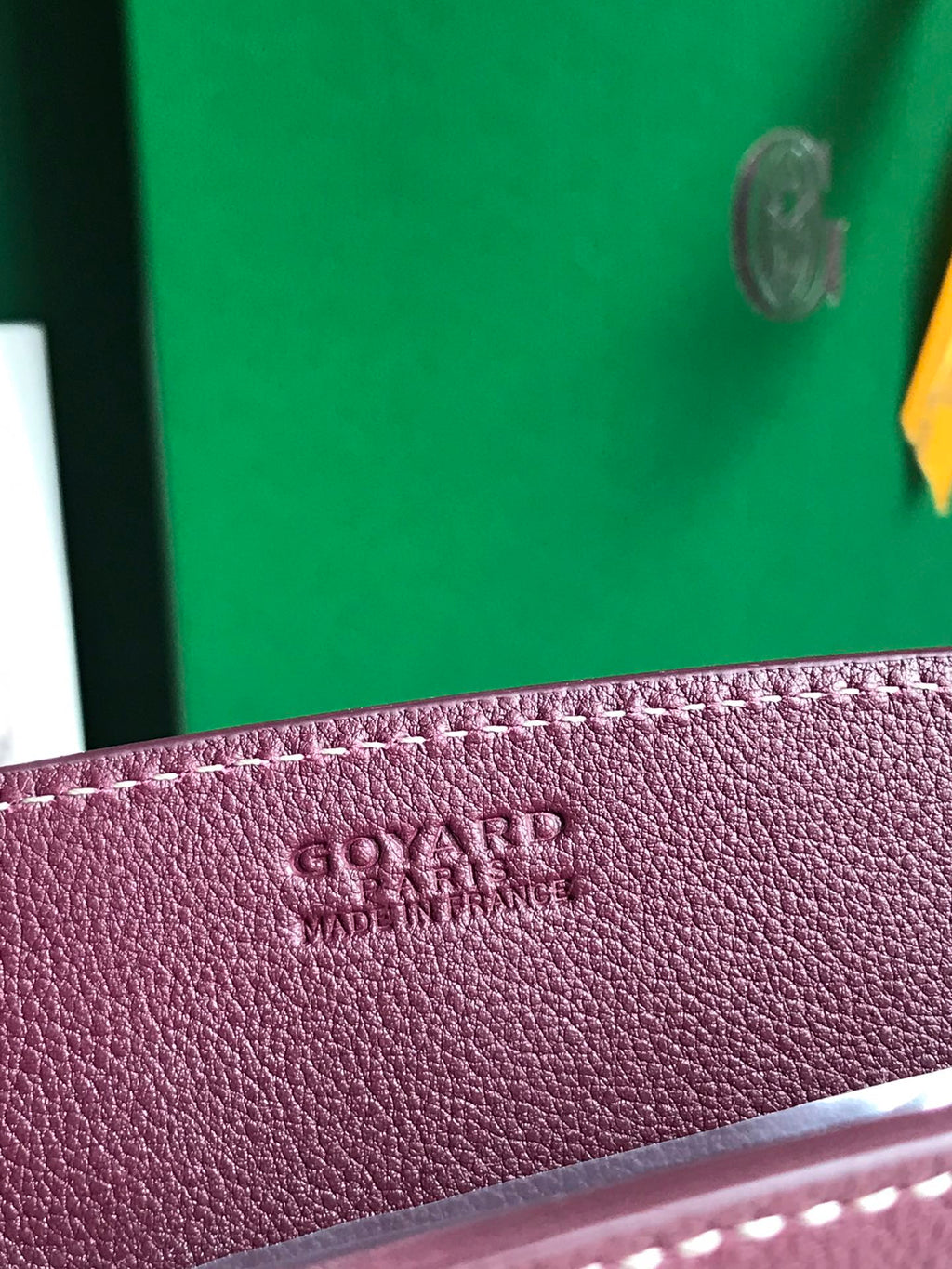GOYARD ROUETTE STRUCTURÉ MINI BAG 21 IN WINE RED GOYARDINE CANVAS AND CALFSKIN