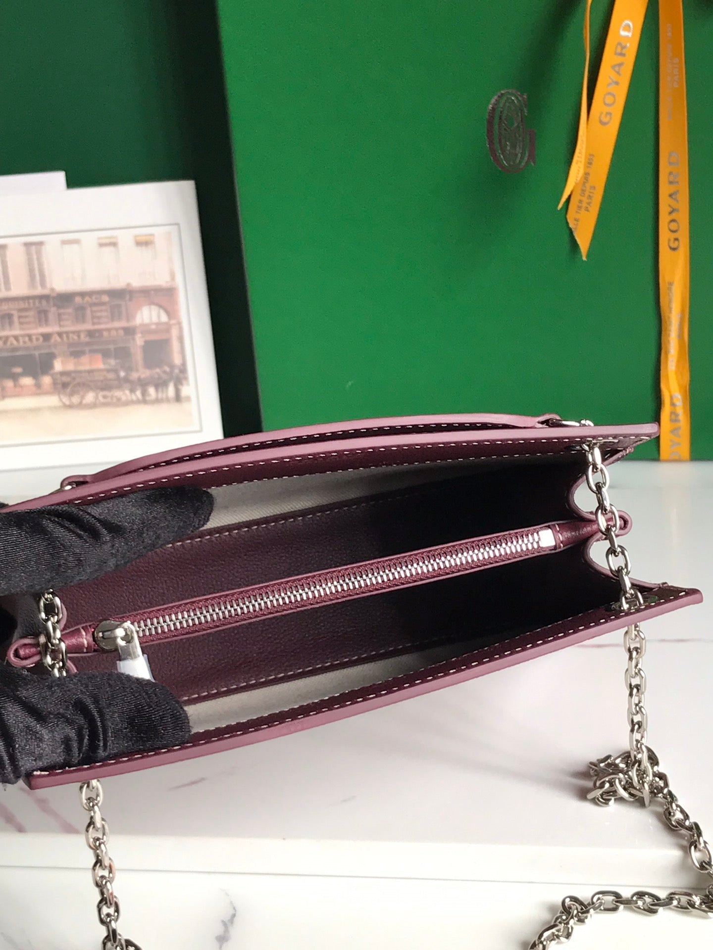GOYARD ROUETTE STRUCTURÉ MINI BAG 21 IN WINE RED GOYARDINE CANVAS AND CALFSKIN