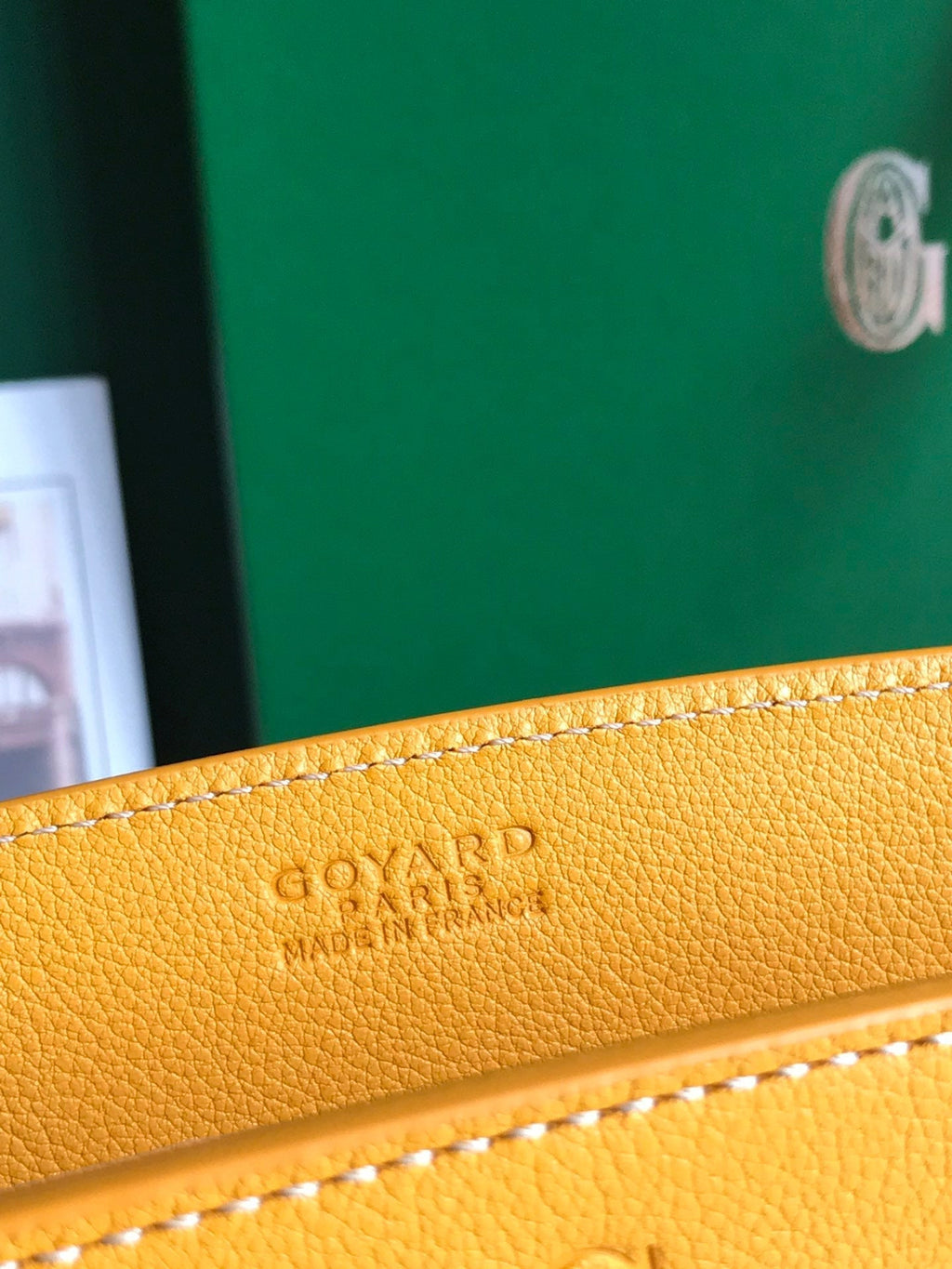 GOYARD ROUETTE STRUCTURÉ MINI BAG 21 IN YELLOW GOYARDINE CANVAS AND CALFSKIN