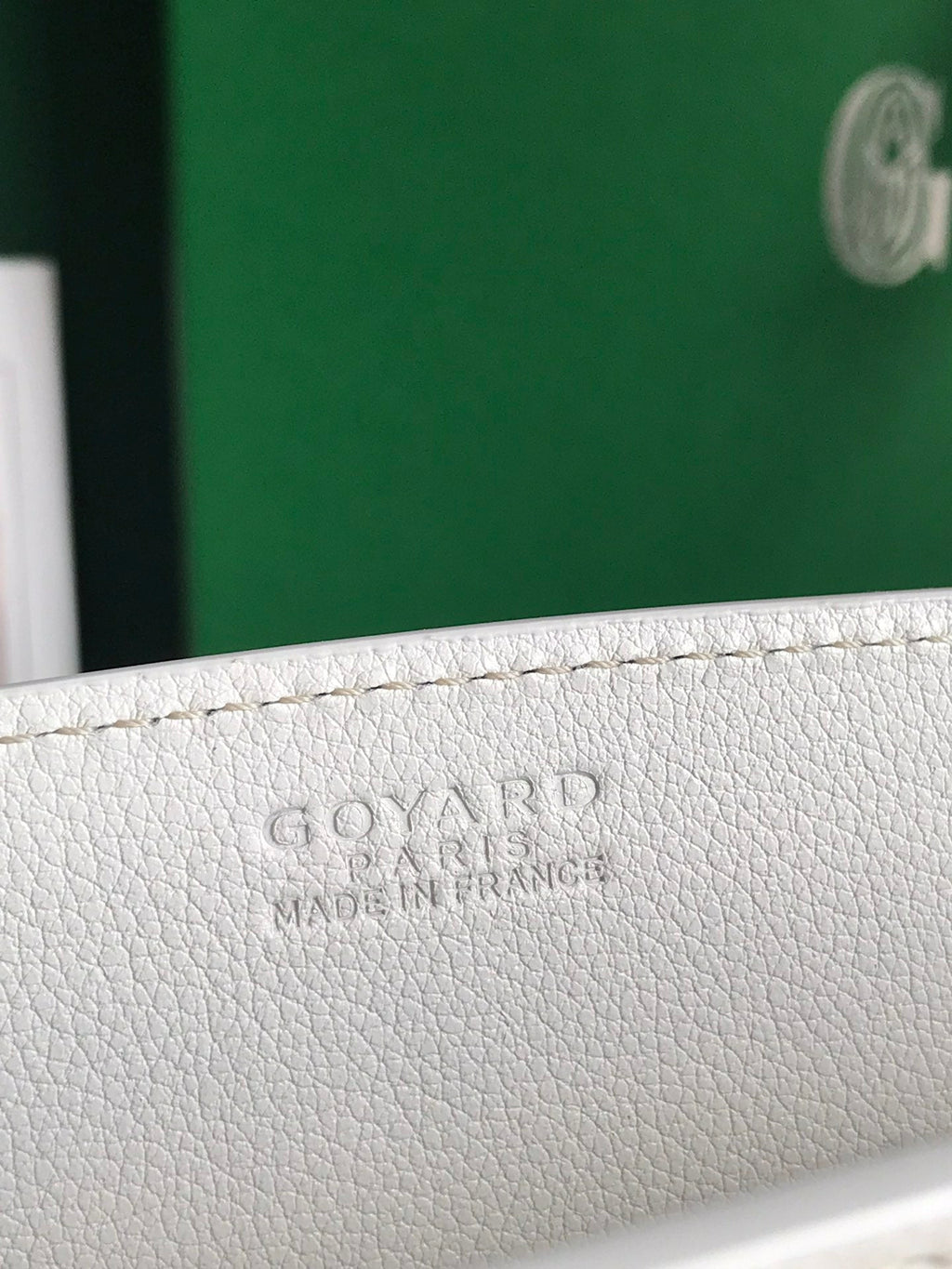 GOYARD ROUETTE STRUCTURÉ MINI BAG 21 IN WHITE GOYARDINE CANVAS AND CALFSKIN