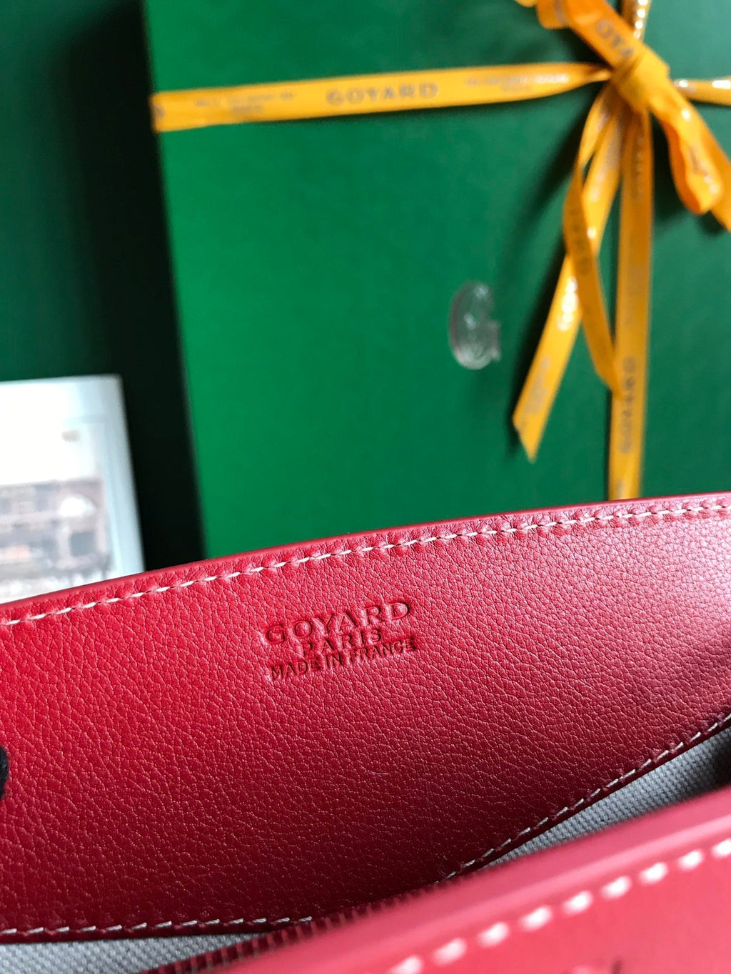 GOYARD ROUETTE STRUCTURÉ MINI BAG 21 IN CLASSIC RED GOYARDINE CANVAS AND CALFSKIN