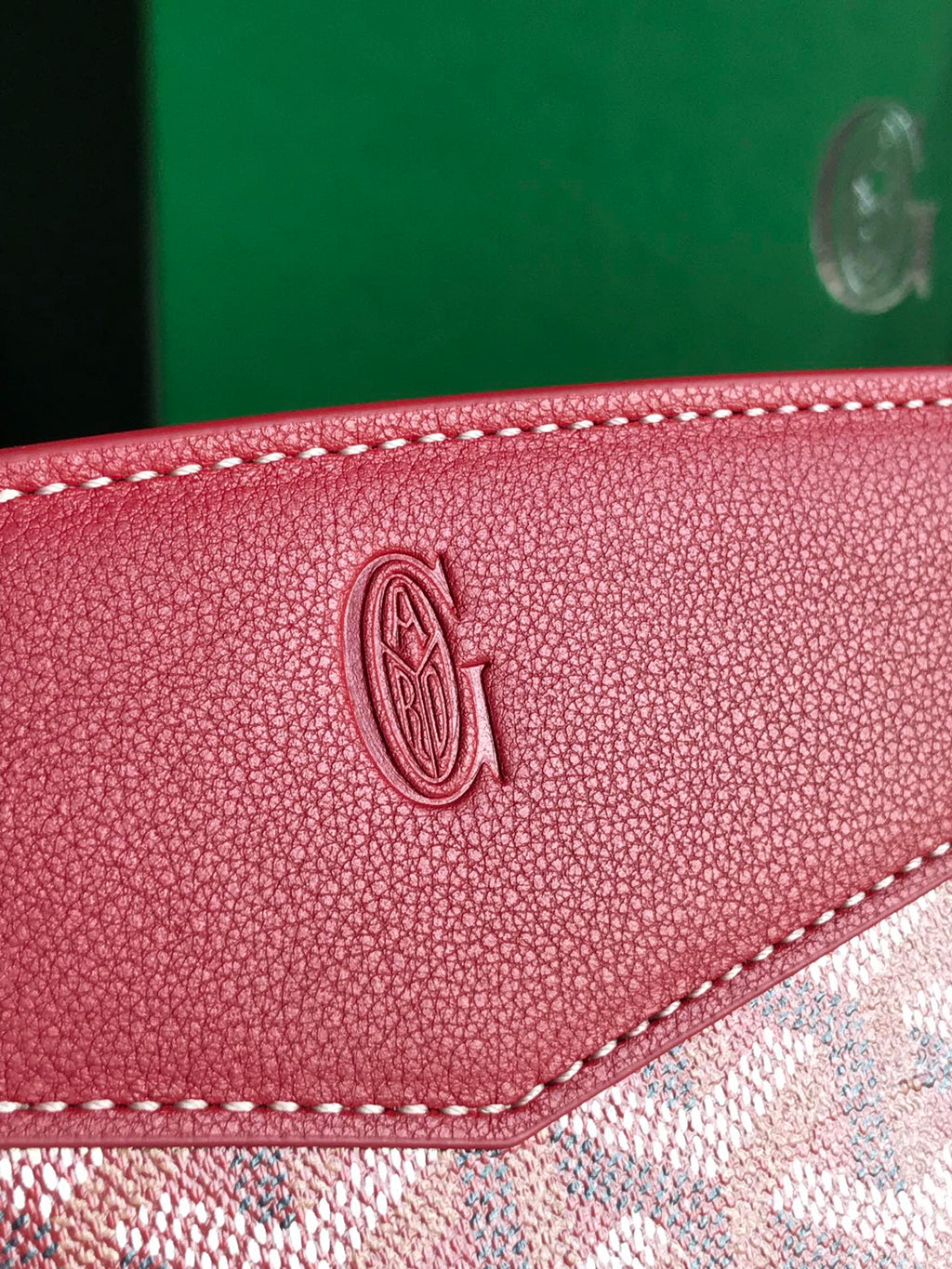 GOYARD ROUETTE STRUCTURÉ MINI BAG 21 IN CLASSIC RED GOYARDINE CANVAS AND CALFSKIN