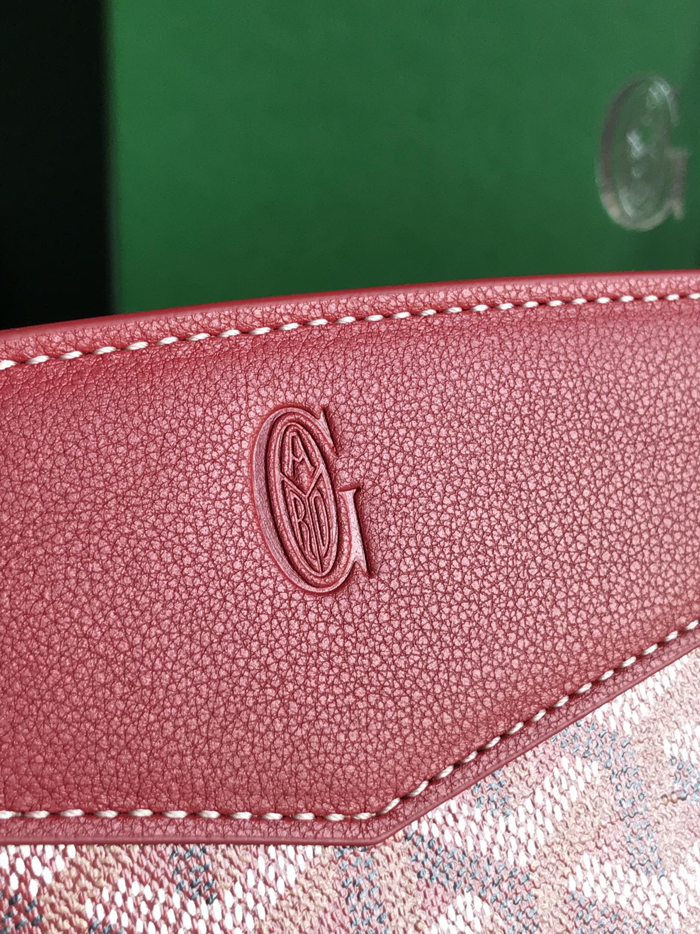 GOYARD ROUETTE STRUCTURÉ MINI BAG 21 IN CLASSIC RED GOYARDINE CANVAS AND CALFSKIN