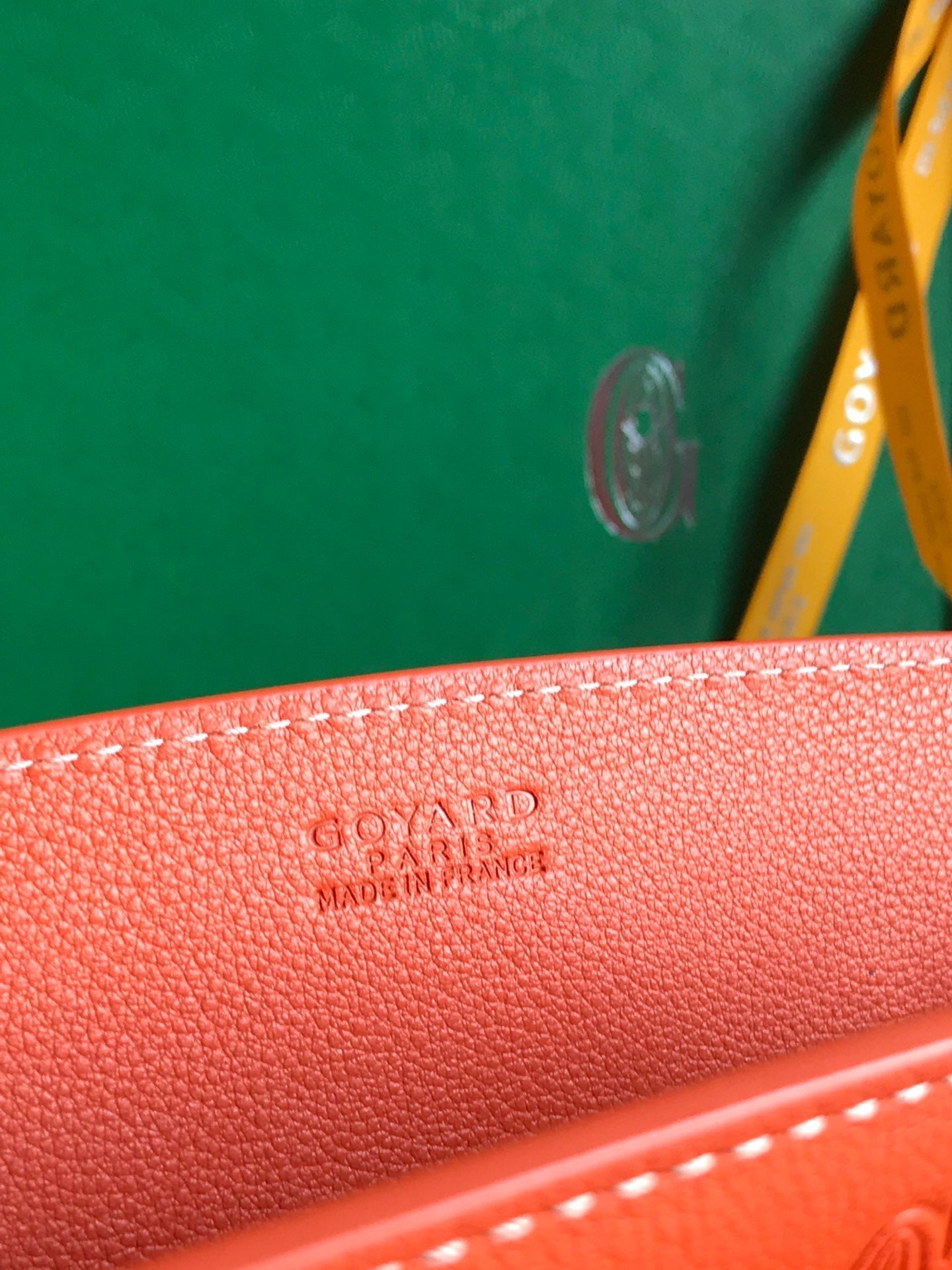 GOYARD ROUETTE STRUCTURÉ MINI BAG 21 IN ORANGE GOYARDINE CANVAS AND CALFSKIN