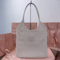 MIU MIU IVY TOTE BAG 40 IN WHITE CORDUROY