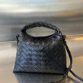 BOTTEGA VENETA MINI HOP 25 IN BLACK CALFSKIN