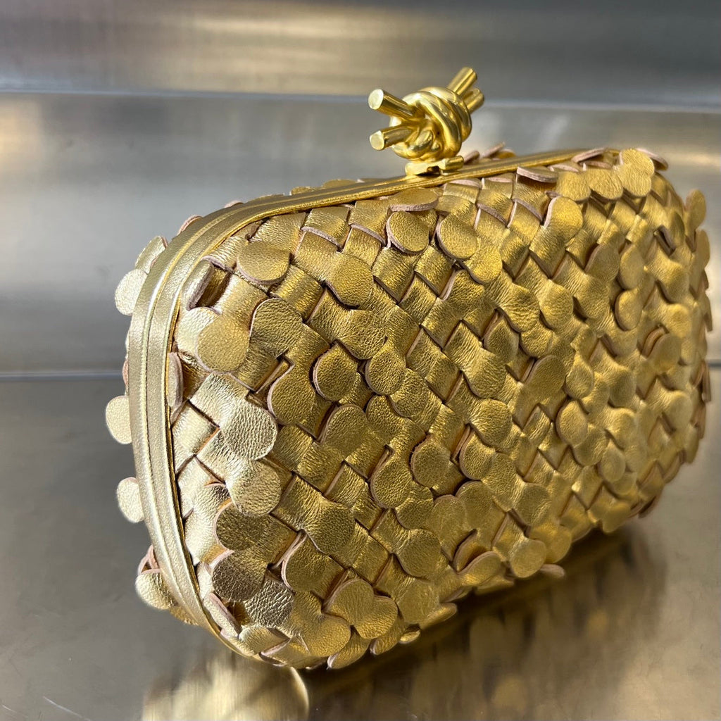 BOTTEGA VENETA GOLDEN KNOT 19 IN GOLDEN LAMBSKIN
