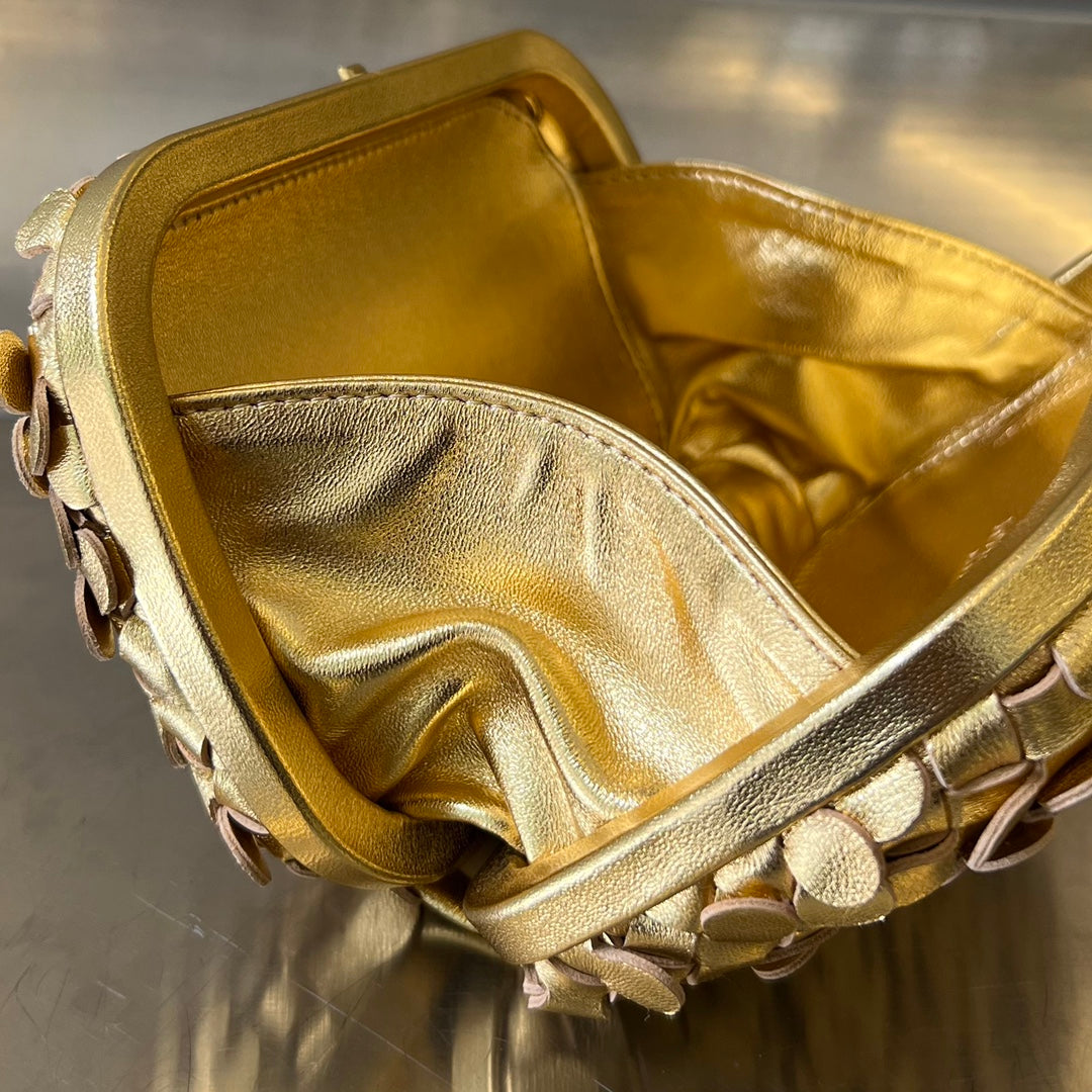 BOTTEGA VENETA GOLDEN KNOT 19 IN GOLDEN LAMBSKIN