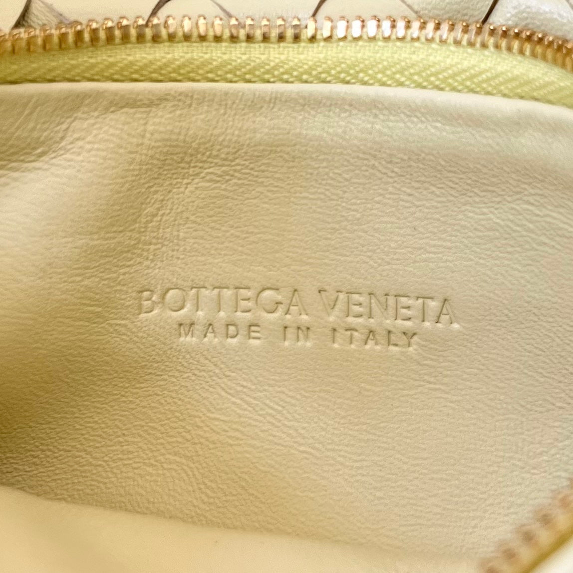 BOTTEGA VENETA SMALL GEMELLI 24 IN LIGHT YELLOW LAMBSKIN