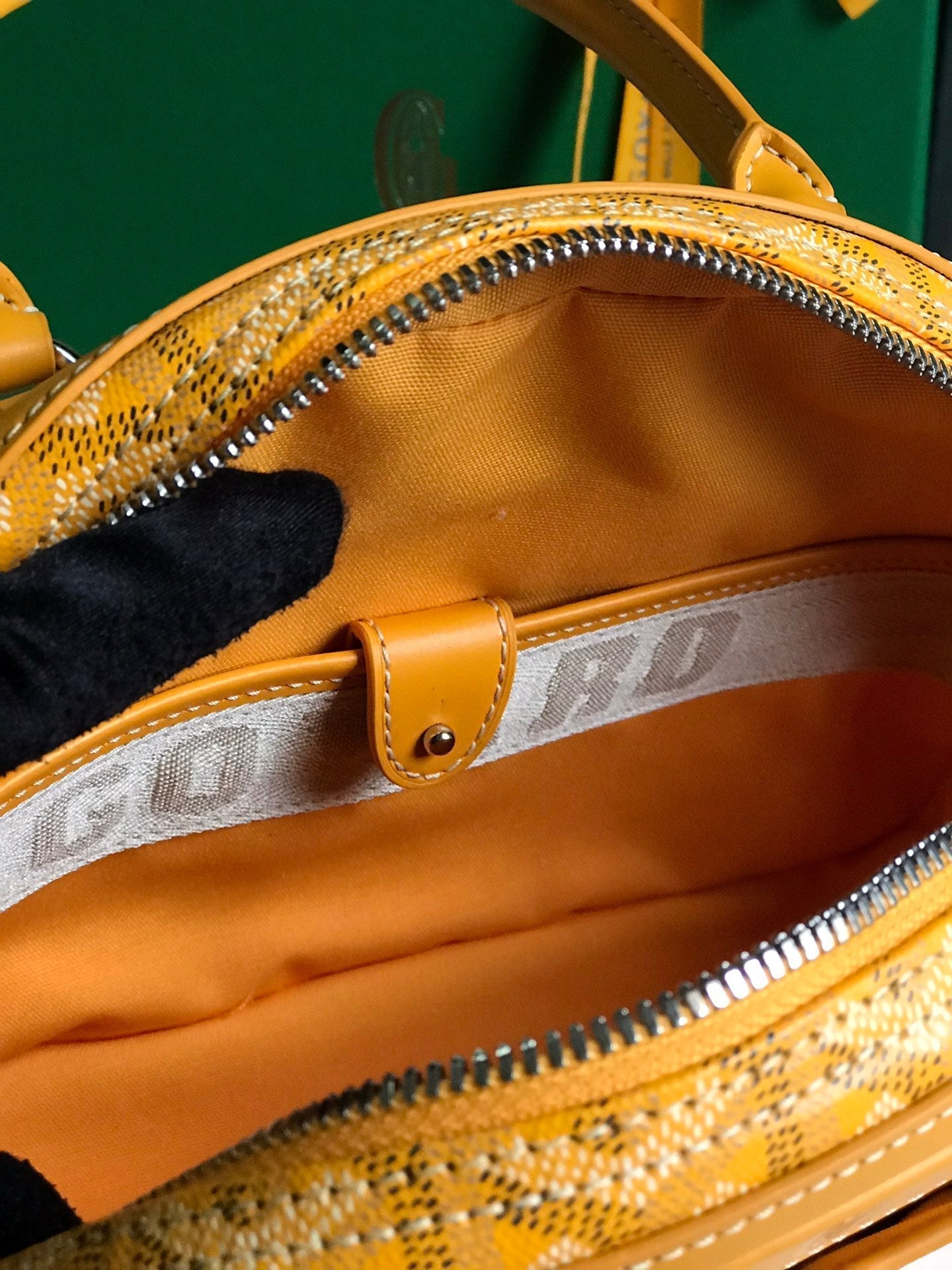GOYARD SAINT JEANNE MINI BAG 26 IN YELLOW GOYARDINE CANVAS AND CALFSKIN