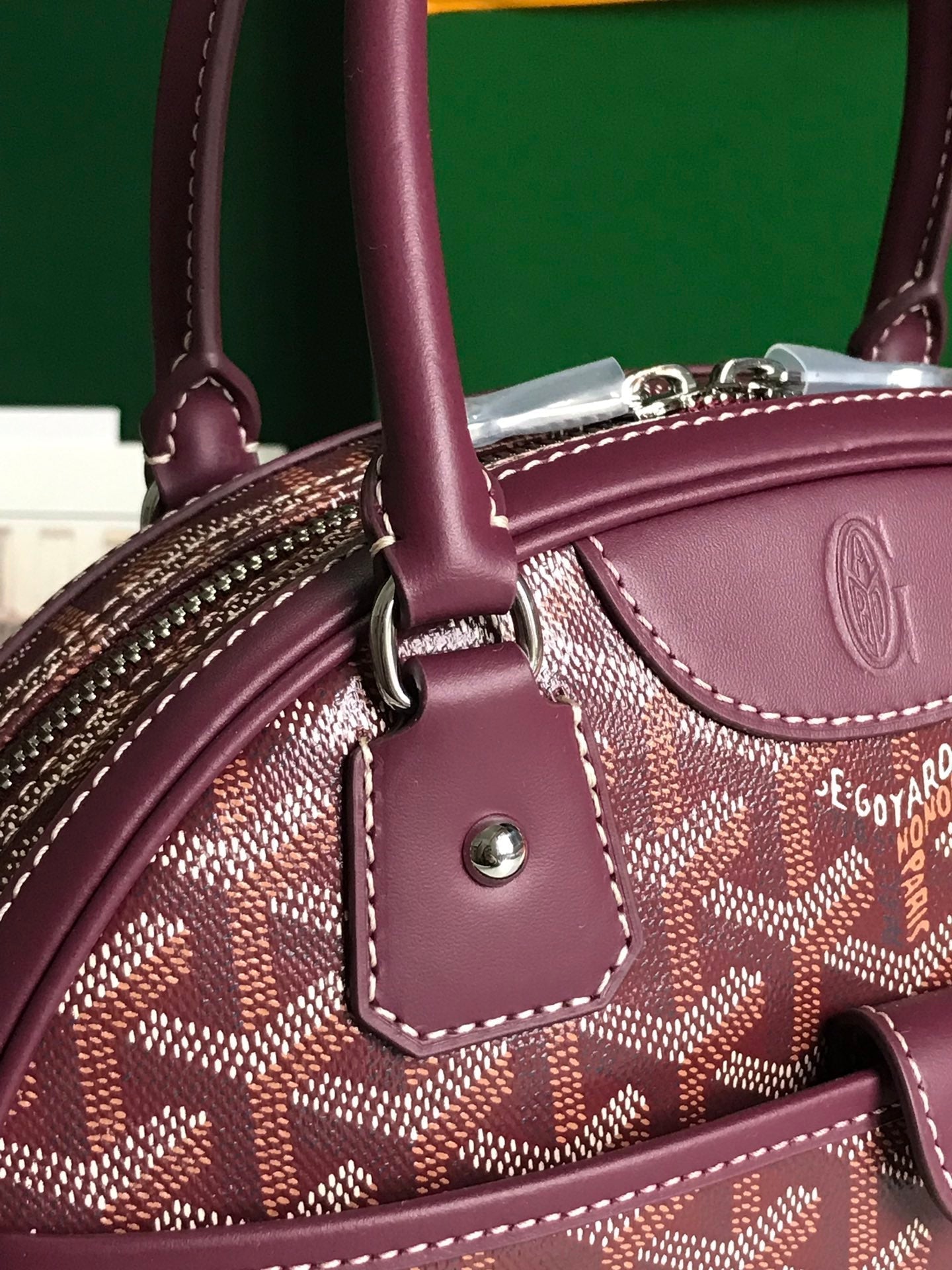 GOYARD SAINT JEANNE MINI BAG 26 IN CANNON PINK GOYARDINE CANVAS AND CALFSKIN
