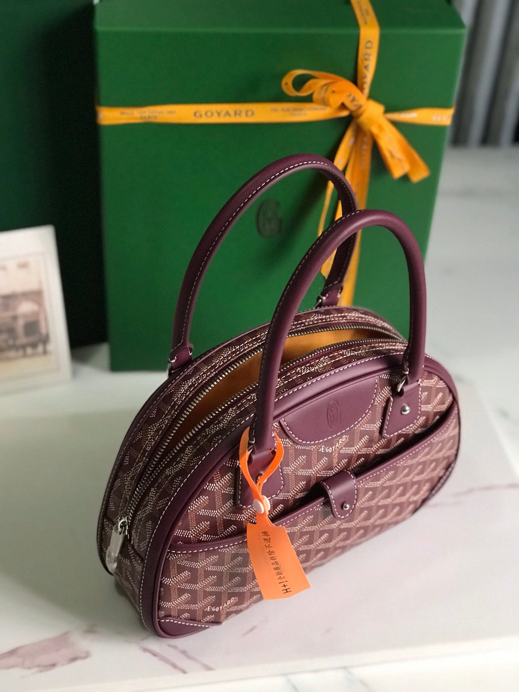 GOYARD SAINT JEANNE MINI BAG 26 IN CANNON PINK GOYARDINE CANVAS AND CALFSKIN