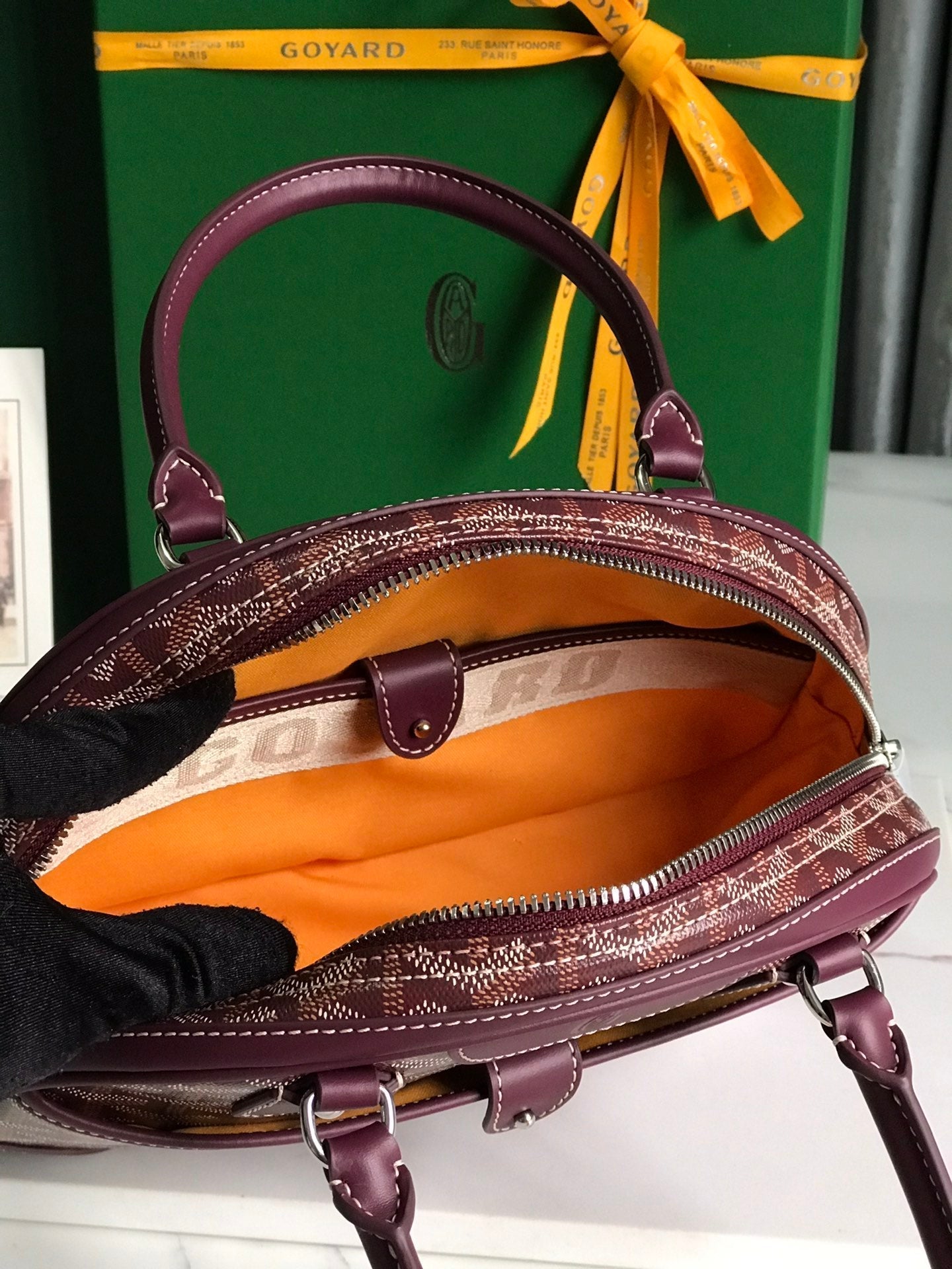GOYARD SAINT JEANNE MINI BAG 26 IN CANNON PINK GOYARDINE CANVAS AND CALFSKIN