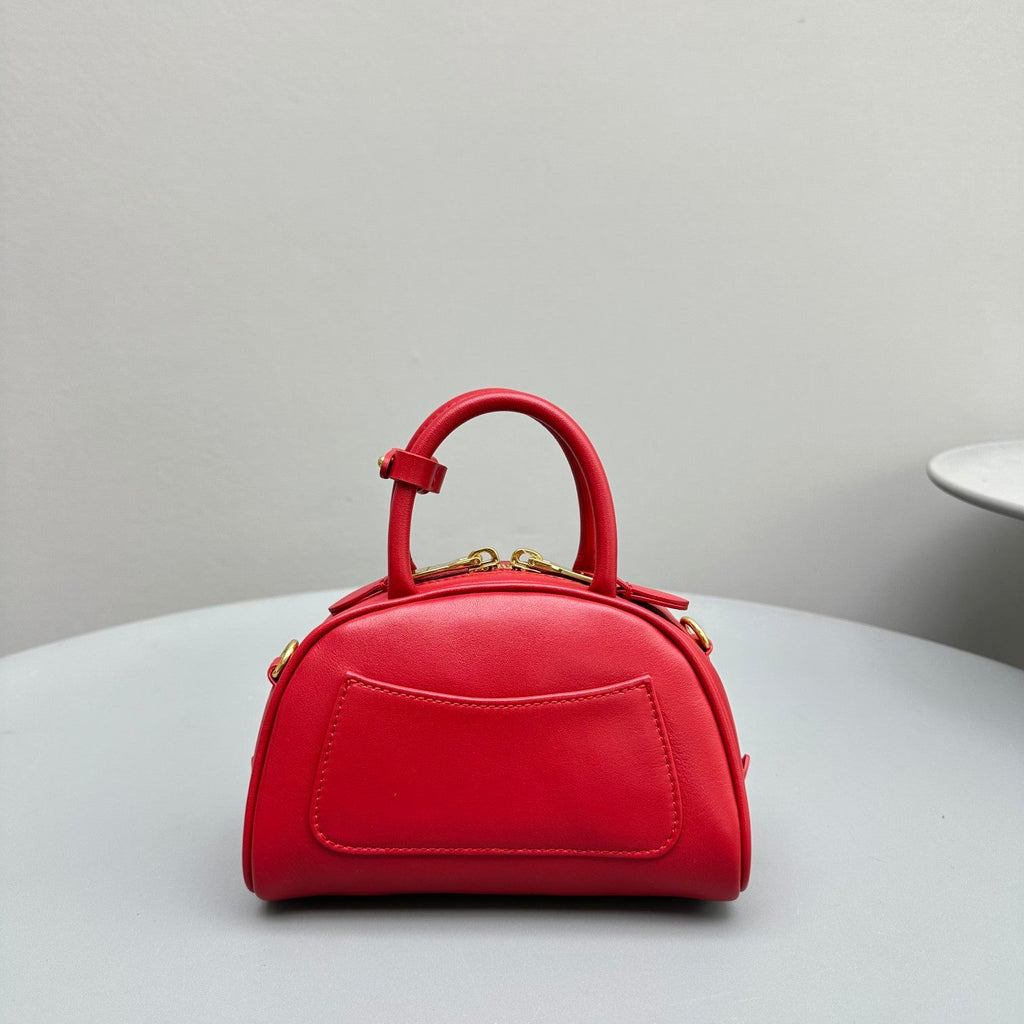 MIU MIU TOP-HANDLE 18 BAG IN RED CALFSKIN