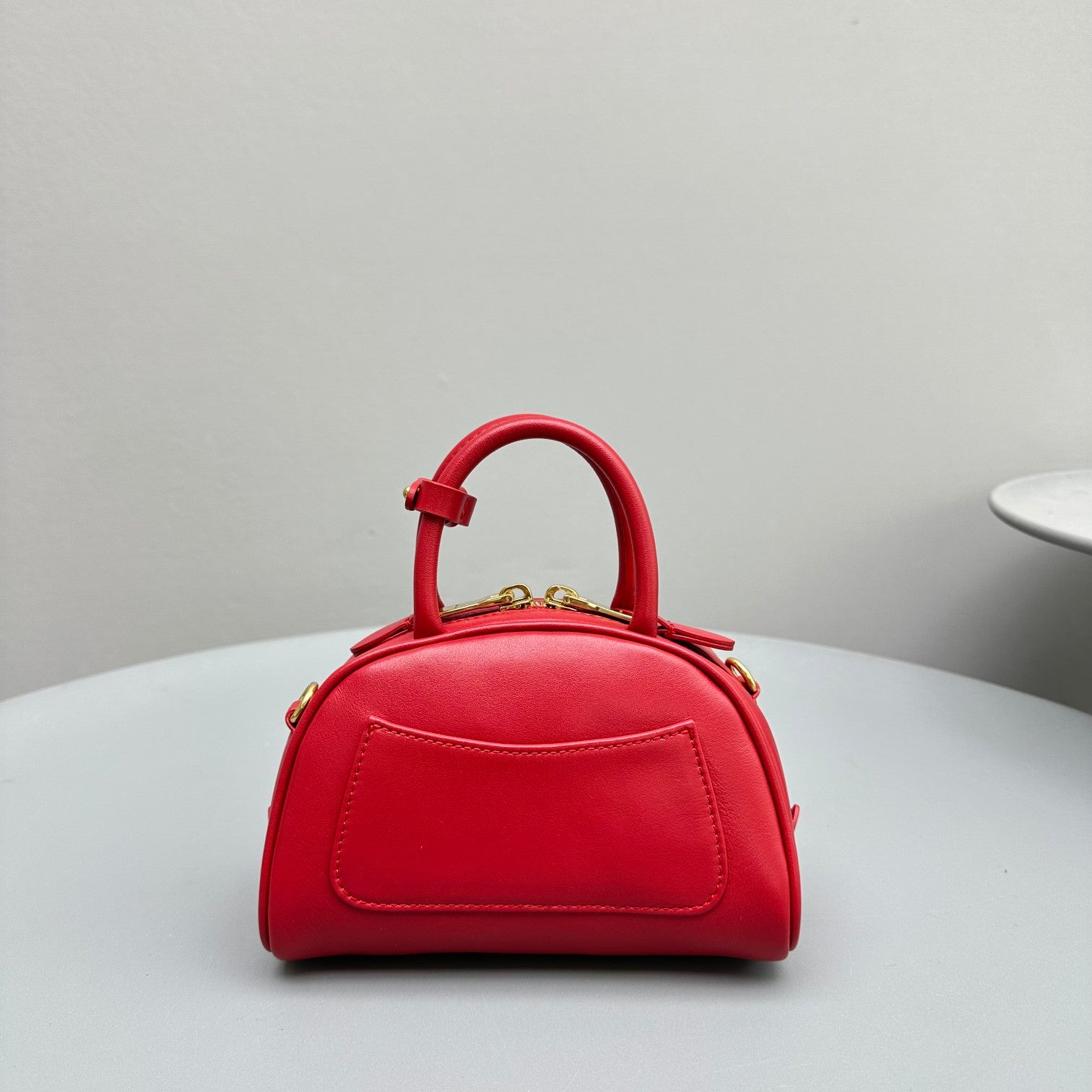 MIU MIU TOP-HANDLE 18 BAG IN RED CALFSKIN