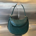BOTTEGA VENETA MEDIUM GEMELLI 36 DARK GREEN LAMBSKIN