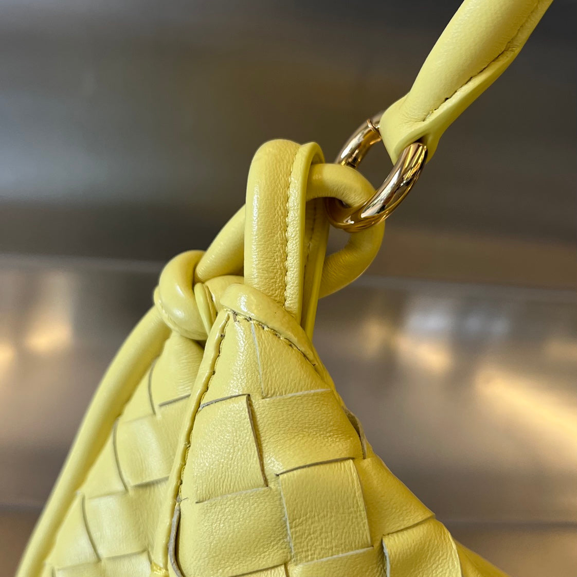 BOTTEGA VENETA SMALL GEMELLI 24 IN SHERBERT LAMBSKIN