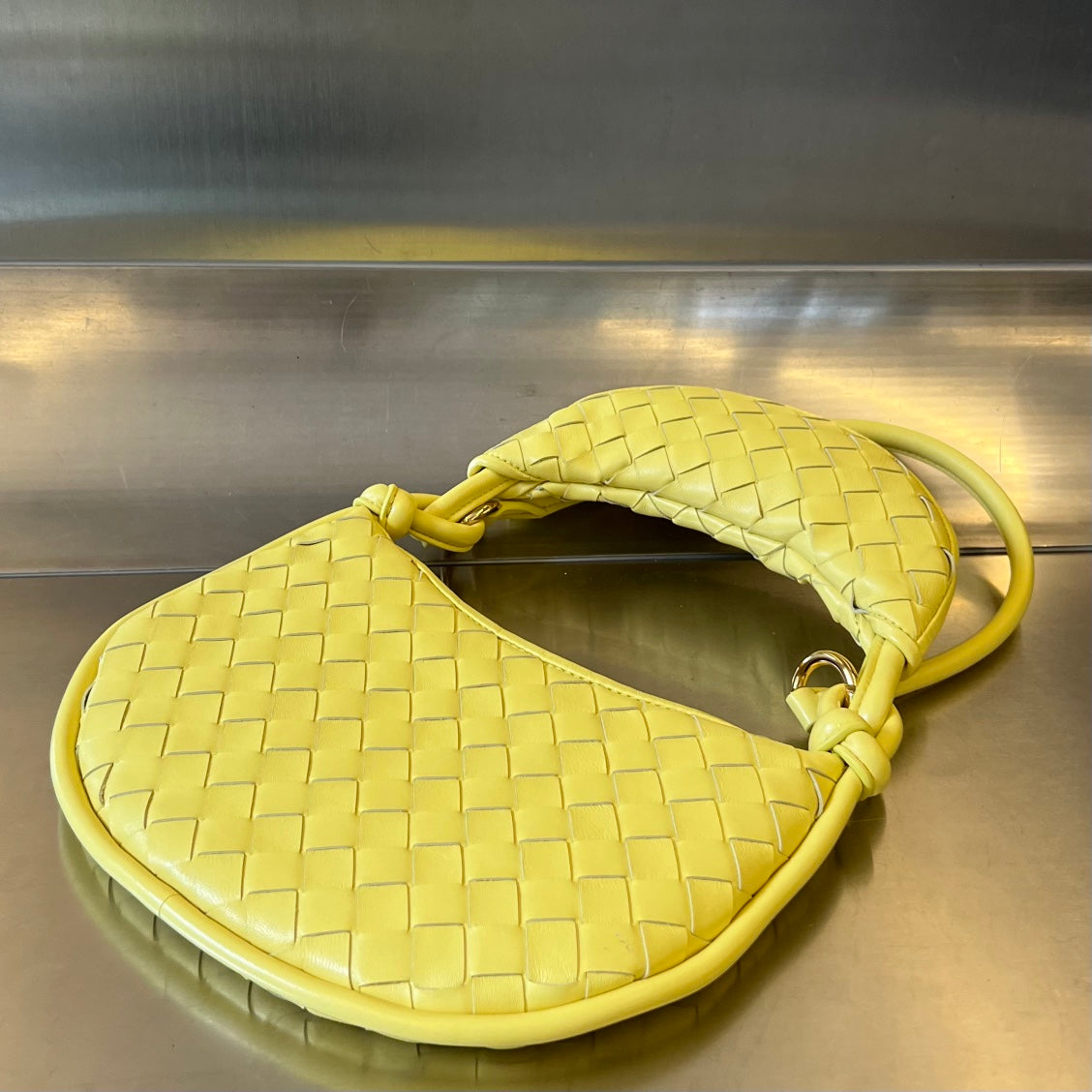 BOTTEGA VENETA SMALL GEMELLI 24 IN SHERBERT LAMBSKIN