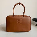 MIU MIU BEAU BAG 34 IN CARAMEL BROWN LEATHER