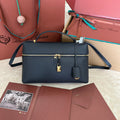 LORO PIANA EXTRA BAG L27 IN BLACK GRAINED CALFSKIN WITH GOLD HARDWARE