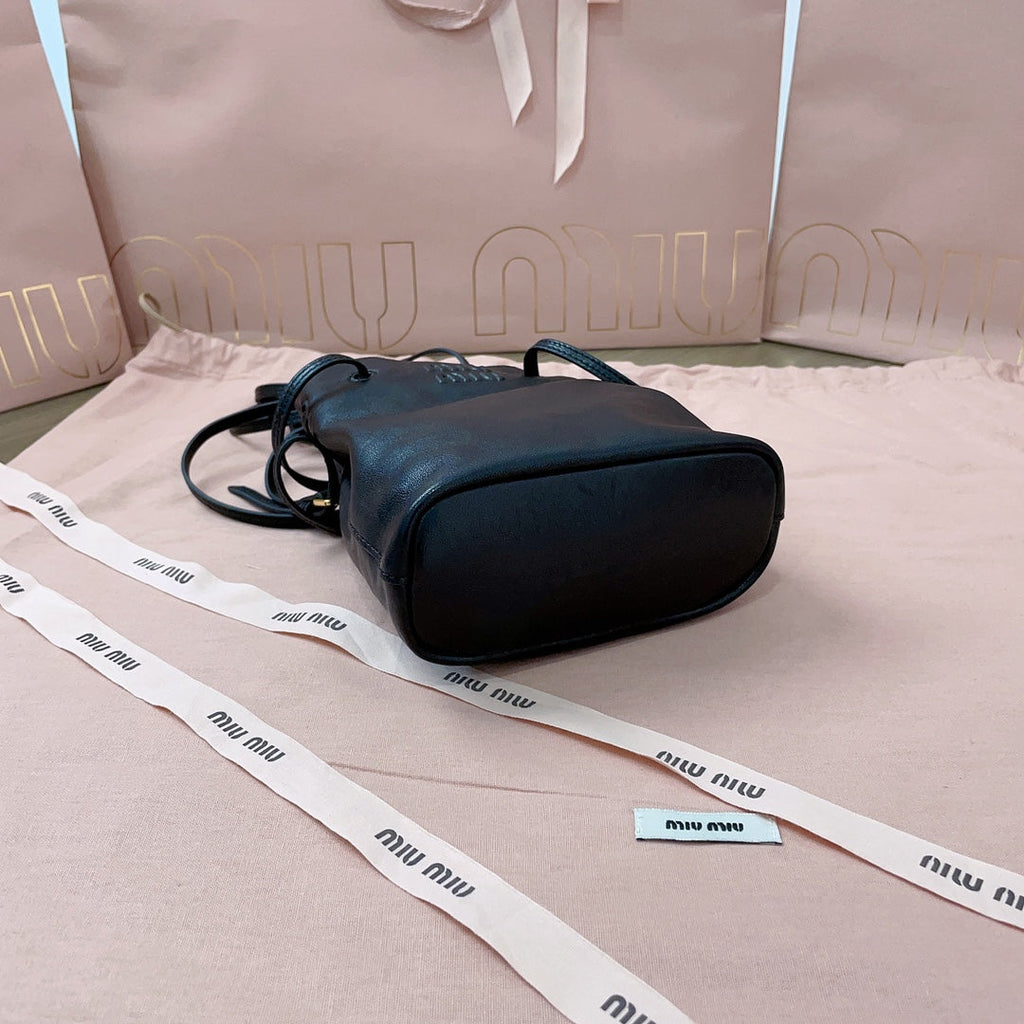 MIU MIU MINI BAG 17 IN BLACK SHINY CALFSKIN
