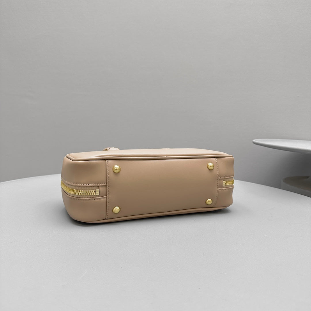 MIU MIU RESTRO SMALL 27 IN TAUPE PINK IN CALFSKIN