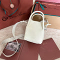 LORO PIANA MICRO BALE BAG IN WHITE CALFSKIN