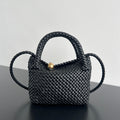 BOTTEGA VENETA MINI TOSCA 20 IN BLACK CALFSKIN