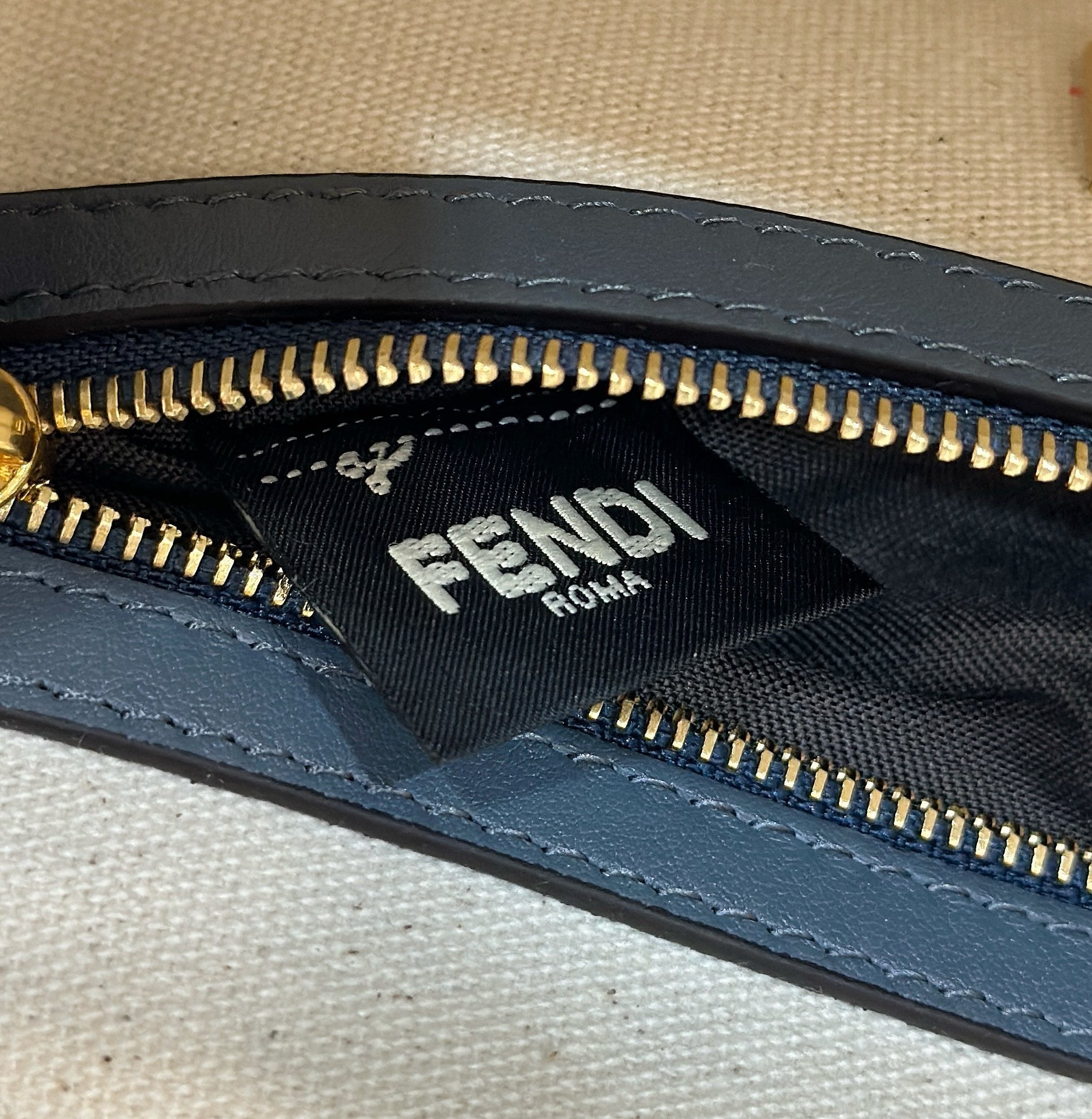 FENDI BAGUETTE CANVAS 27 BAG BLACK STRAP WITH MULTICOLOUR EMBROIDERY GOLD HARDWARE