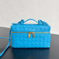 BOTTEGA VENETA BANG BANG 22 VANITY CASE IN CERULEAN BLUE CALFSKIN