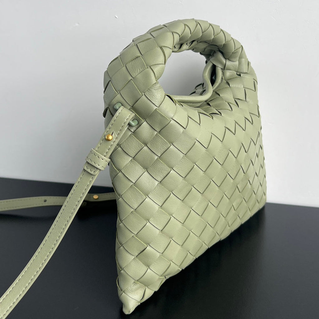 BOTTEGA VENETA MINI HOP 25 IN TRAVERTINE CALFSKIN