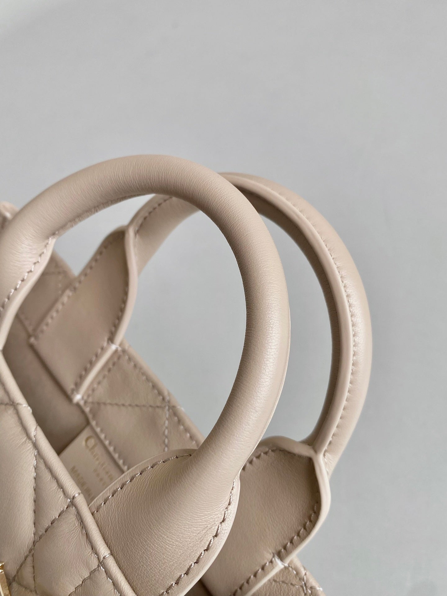 DIOR MINI BOOK TOTE 21 BEIGE CREAM MACCROCANNAGE CALFSKIN