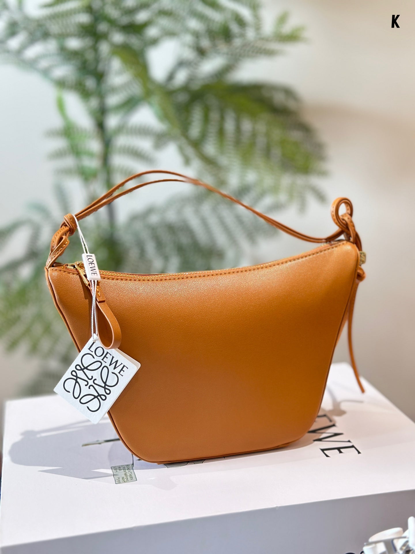 LOEWE LOE LUNA HOBO 27 BAG IN WARM DESSERT CALFSKIN