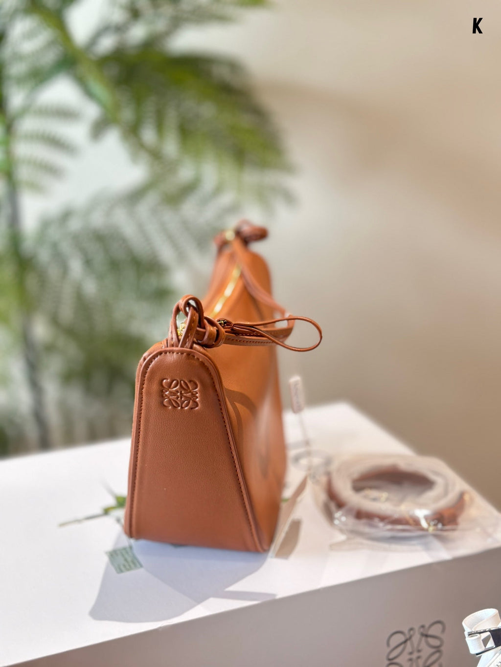 LOEWE LOE LUNA HOBO 27 BAG IN WARM DESSERT CALFSKIN