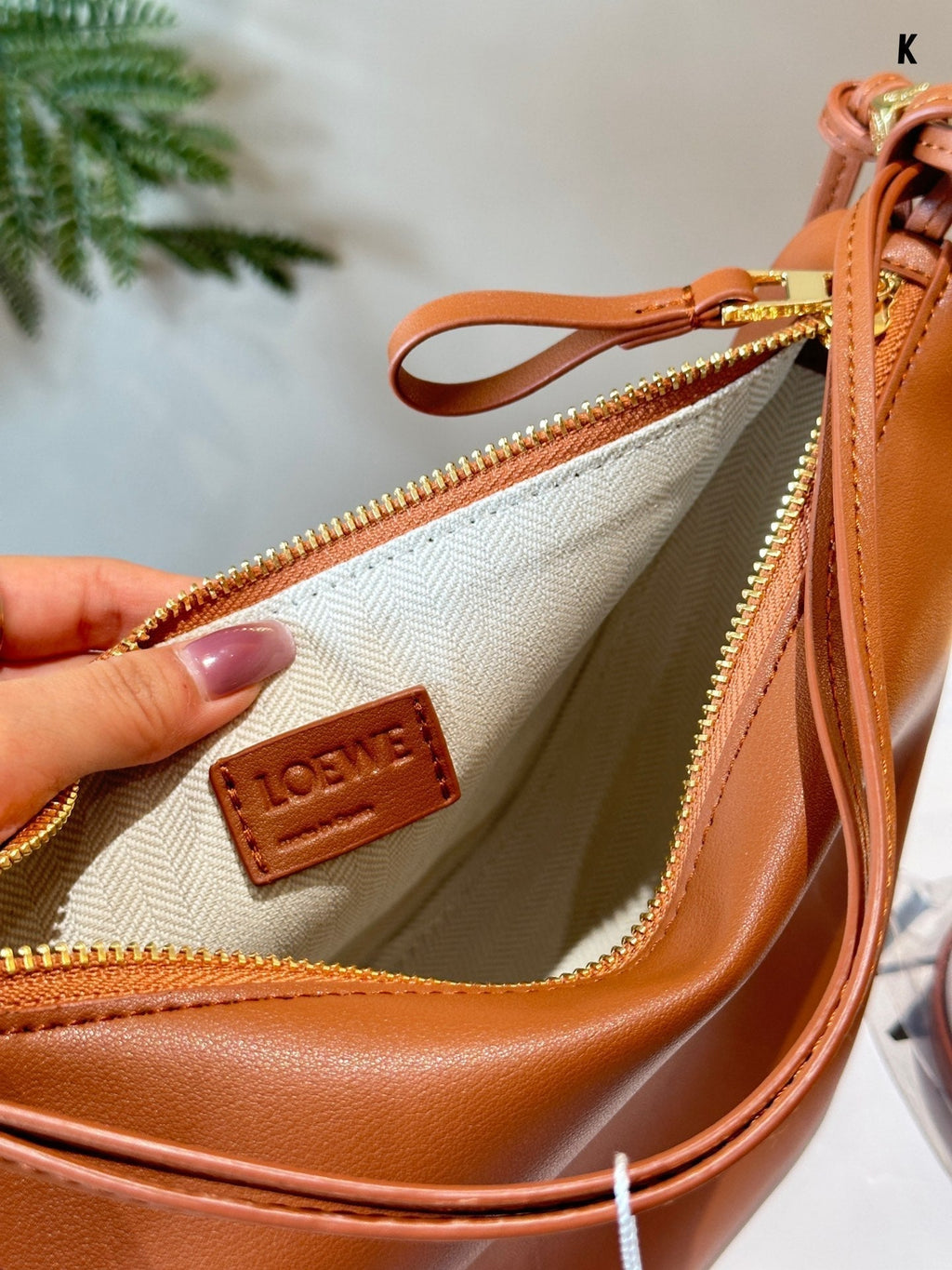 LOEWE LOE LUNA HOBO 27 BAG IN WARM DESSERT CALFSKIN