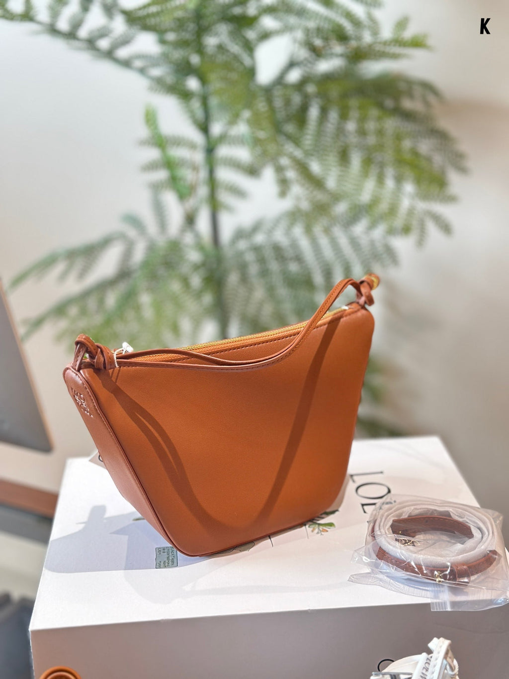 LOEWE LOE LUNA HOBO 27 BAG IN WARM DESSERT CALFSKIN