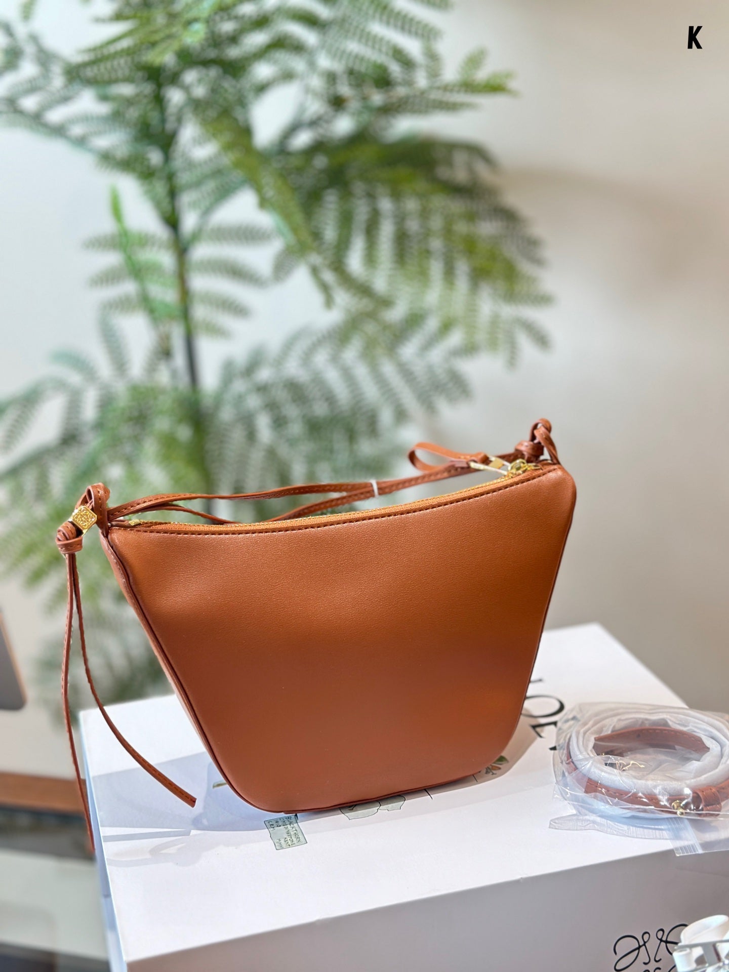 LOEWE LOE LUNA HOBO 27 BAG IN WARM DESSERT CALFSKIN
