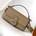 FENDI Fend Baguette 27 Bag Brown Calfskin Shw