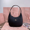MIU MIU HOBO BAG 27 IN BLACK CALFSKIN