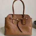 MIU MIU LARGE HANDBAG 40 IN CINNAMON BROWN CALFSKIN